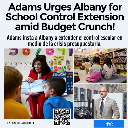 Adams Urges Albany for School Control Extension amid Budget Crunch!