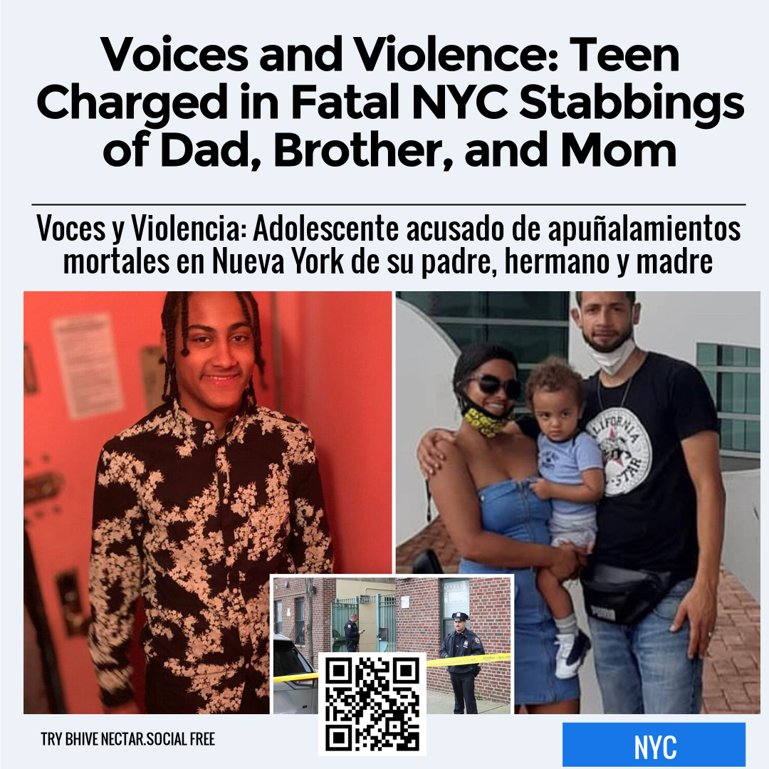 Voices and Violence: Teen Charged in Fatal NYC Stabbings of Dad, Brother, and Mom