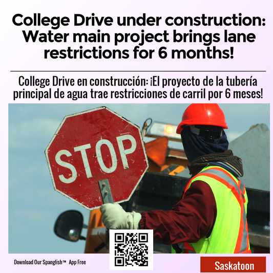 College Drive under construction: Water main project brings lane restrictions for 6 months!