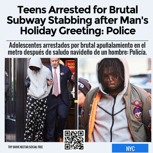 Teens Arrested for Brutal Subway Stabbing after Man's Holiday Greeting: Police