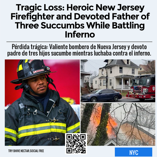 Tragic Loss: Heroic New Jersey Firefighter and Devoted Father of Three Succumbs While Battling Inferno