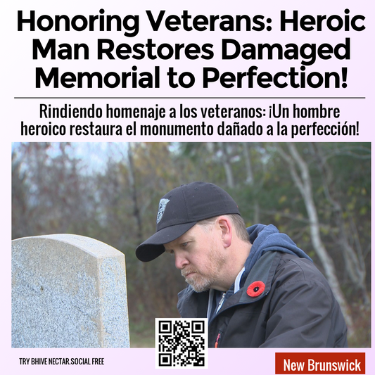 Honoring Veterans: Heroic Man Restores Damaged Memorial to Perfection!