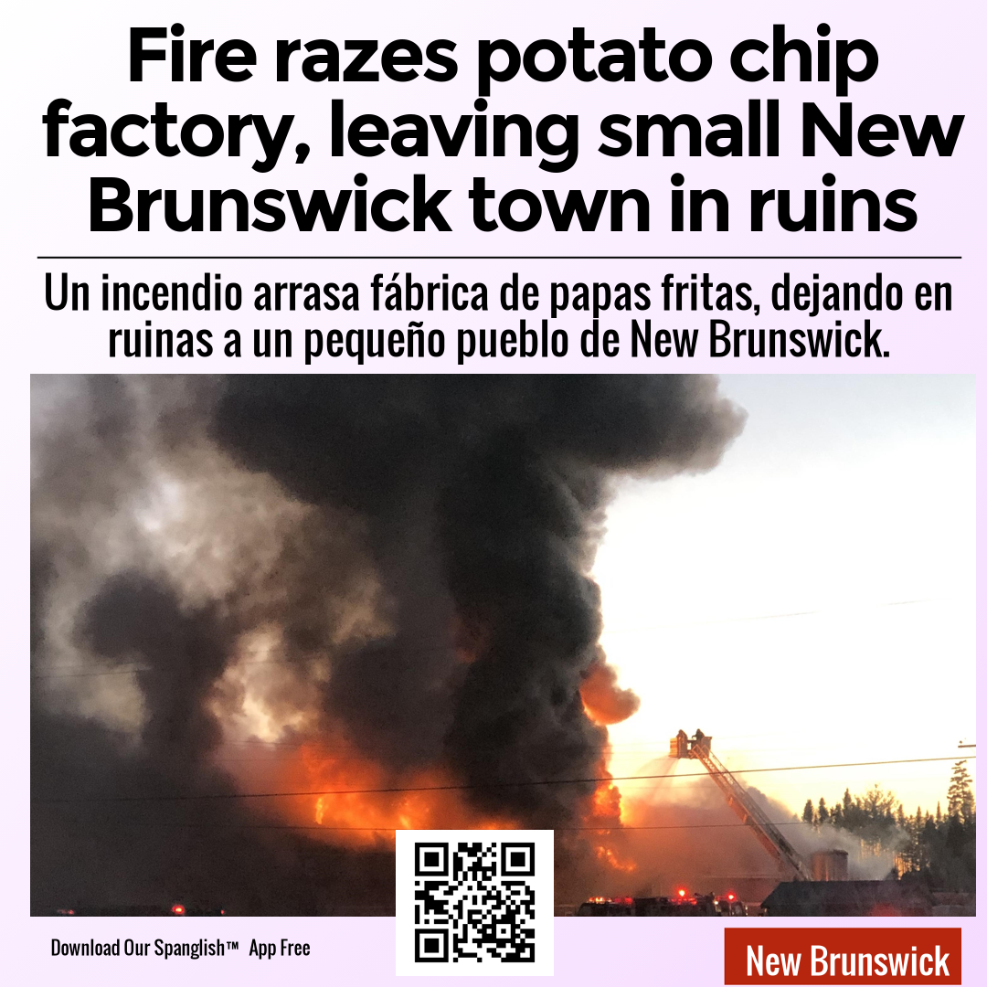 Fire razes potato chip factory, leaving small New Brunswick town in ruins