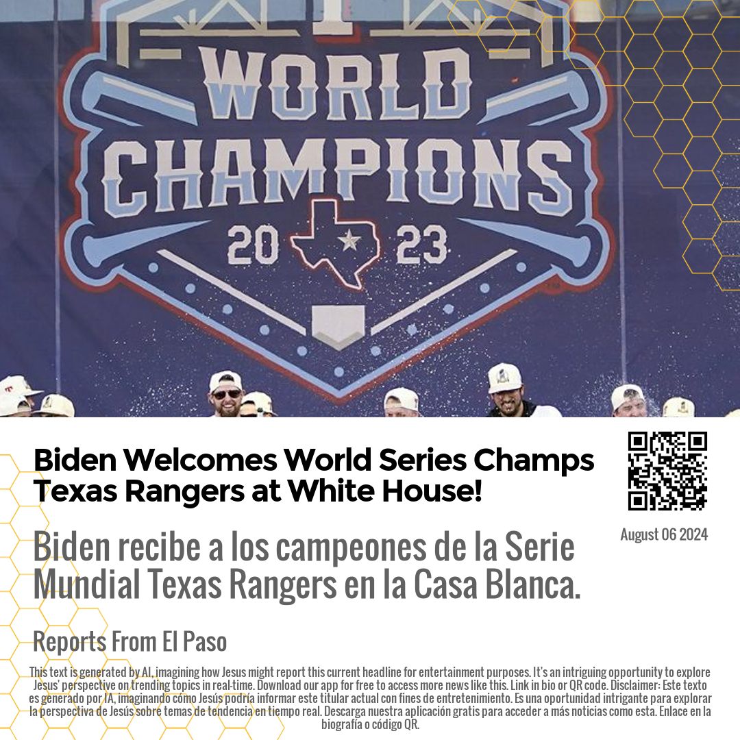 Biden Welcomes World Series Champs Texas Rangers at White House!