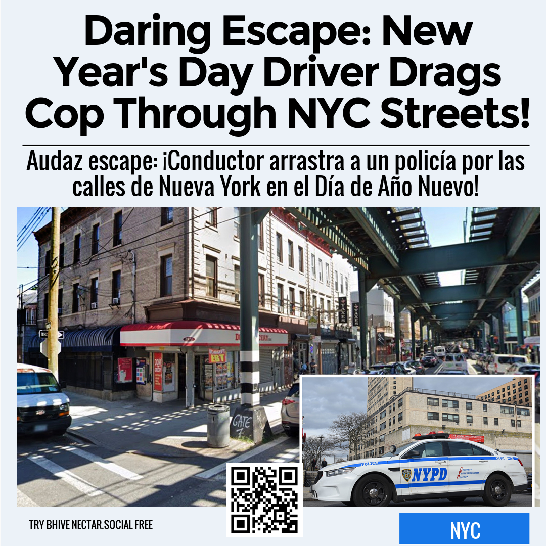 Daring Escape: New Year's Day Driver Drags Cop Through NYC Streets!