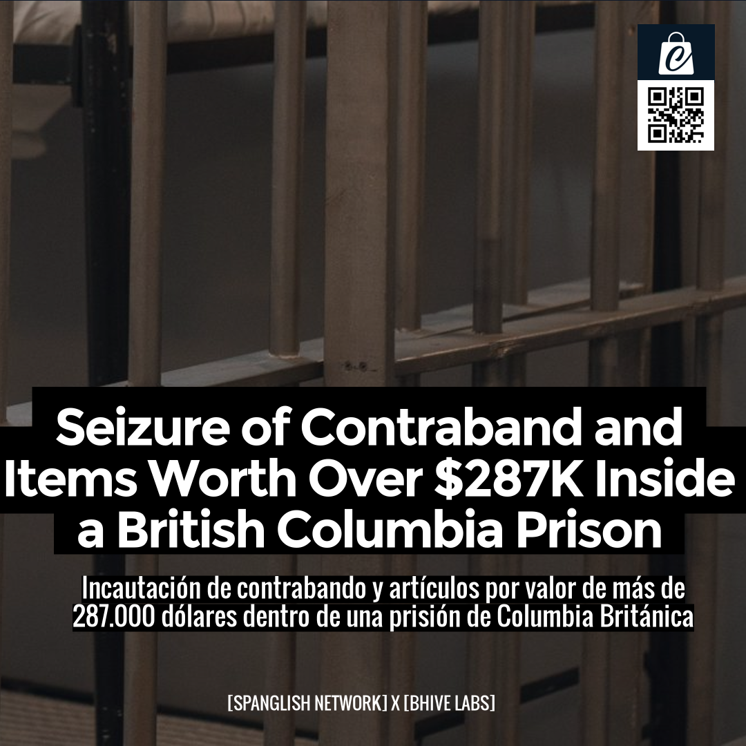 Seizure of Contraband and Items Worth Over $287K Inside a British Columbia Prison