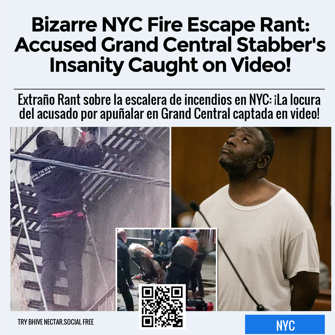 Bizarre NYC Fire Escape Rant: Accused Grand Central Stabber's Insanity Caught on Video!