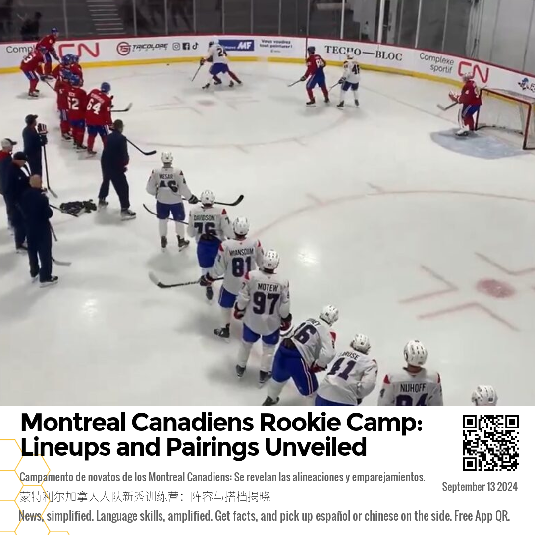 Montreal Canadiens Rookie Camp: Lineups and Pairings Unveiled