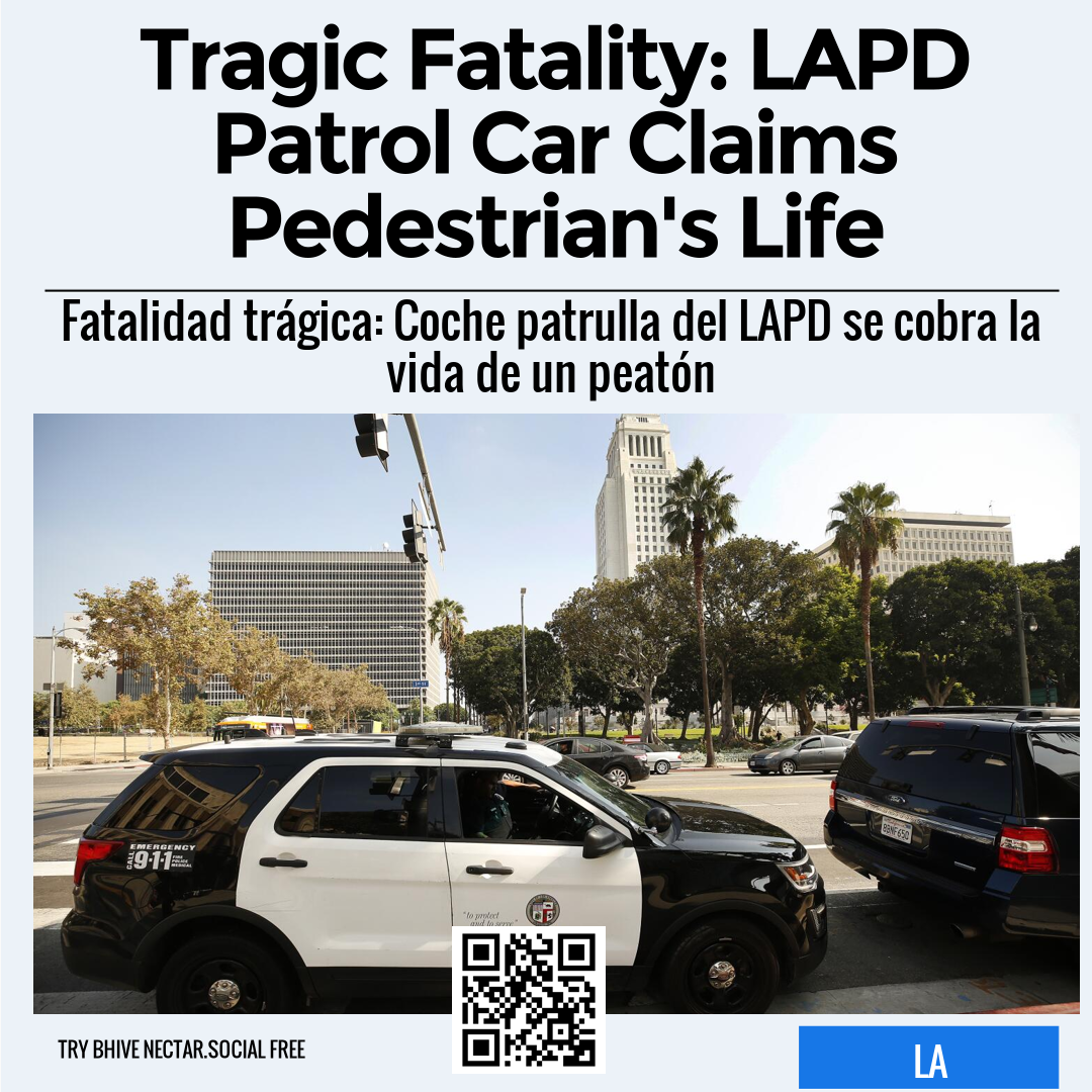 Tragic Fatality: LAPD Patrol Car Claims Pedestrian's Life