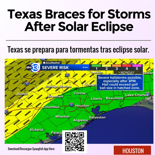 Texas Braces for Storms After Solar Eclipse