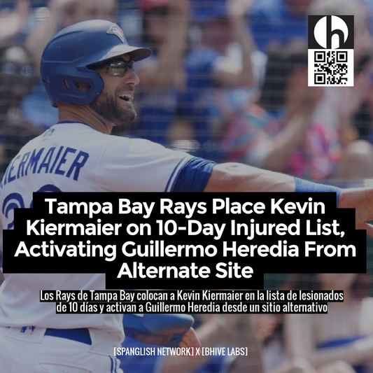 Tampa Bay Rays Place Kevin Kiermaier on 10-Day Injured List, Activating Guillermo Heredia From Alternate Site