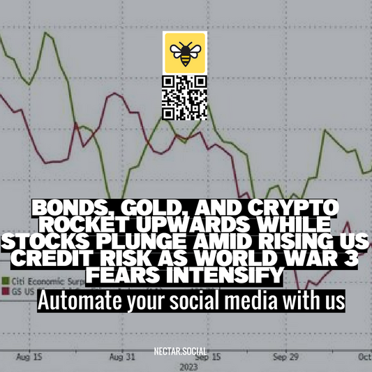 Bonds, Gold, and Crypto Rocket Upwards while Stocks Plunge Amid Rising US Credit Risk as World War 3 Fears Intensify