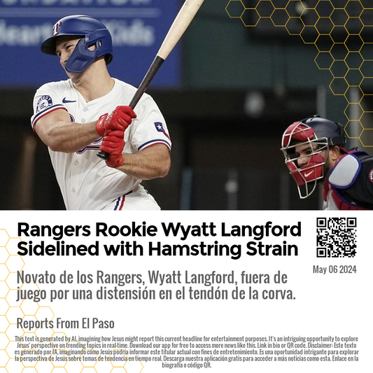 Rangers Rookie Wyatt Langford Sidelined with Hamstring Strain