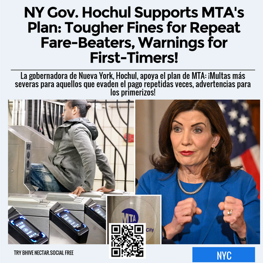 NY Gov. Hochul Supports MTA's Plan: Tougher Fines for Repeat Fare-Beaters, Warnings for First-Timers!