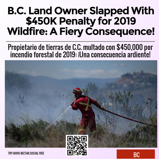 B.C. Land Owner Slapped With $450K Penalty for 2019 Wildfire: A Fiery Consequence!