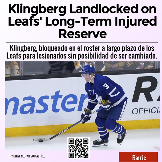 Klingberg Landlocked on Leafs' Long-Term Injured Reserve