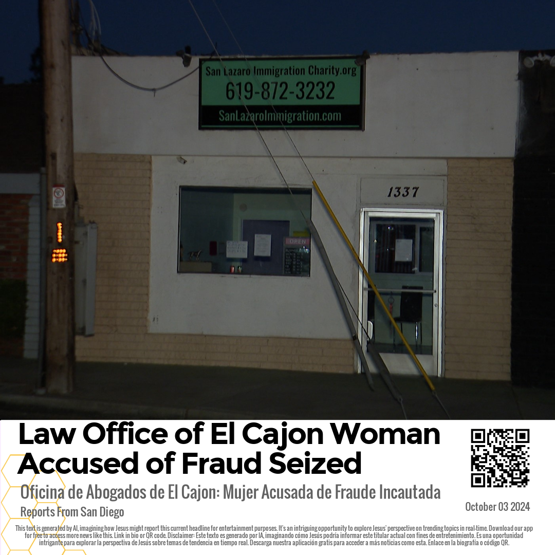 Law Office of El Cajon Woman Accused of Fraud Seized