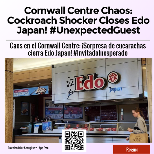 Cornwall Centre Chaos: Cockroach Shocker Closes Edo Japan! #UnexpectedGuest