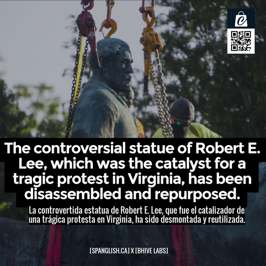 The controversial statue of Robert E. Lee, which was the catalyst for a tragic protest in Virginia, has been disassembled and repurposed.