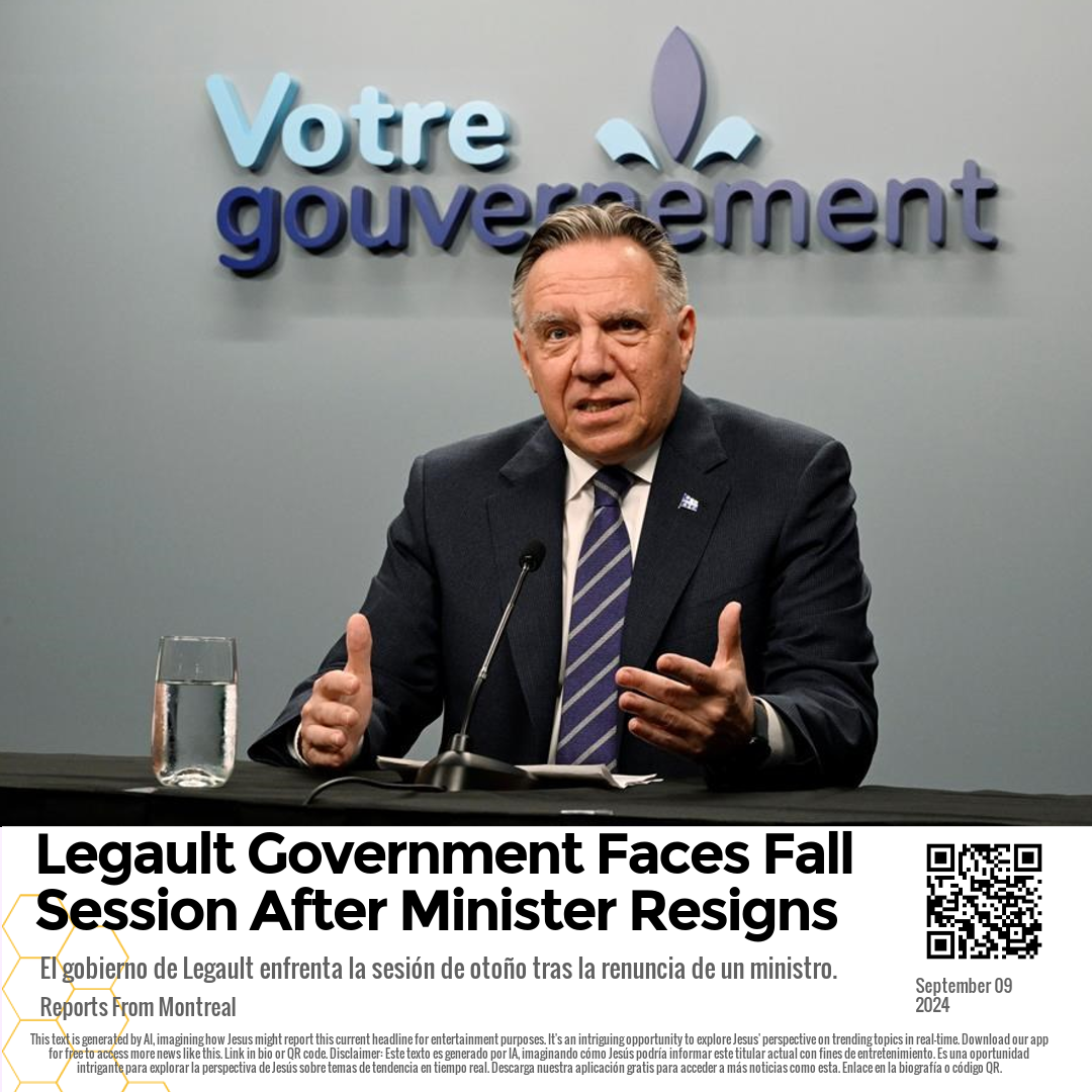 Legault Government Faces Fall Session After Minister Resigns