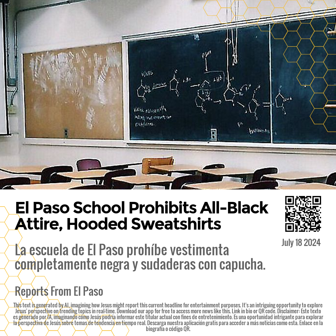 El Paso School Prohibits All-Black Attire, Hooded Sweatshirts