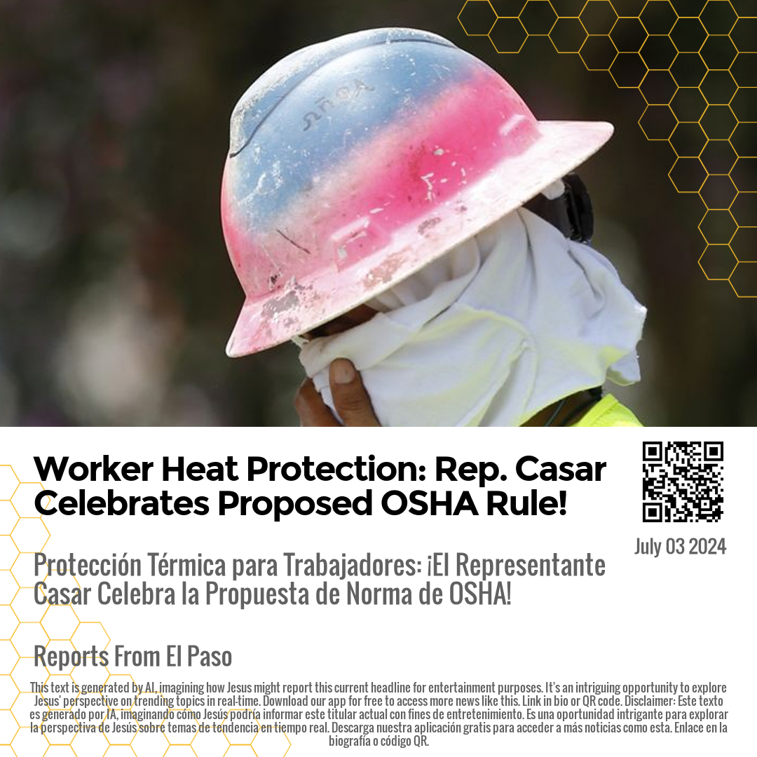 Worker Heat Protection: Rep. Casar Celebrates Proposed OSHA Rule!