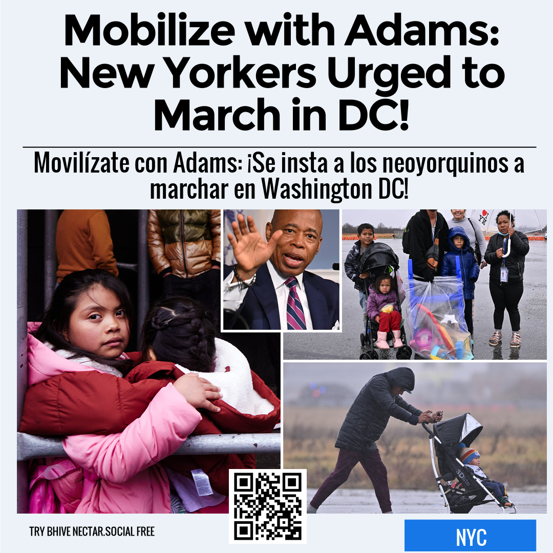 Mobilize with Adams: New Yorkers Urged to March in DC!