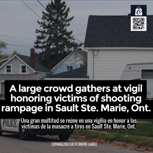 A large crowd gathers at vigil honoring victims of shooting rampage in Sault Ste. Marie, Ont.