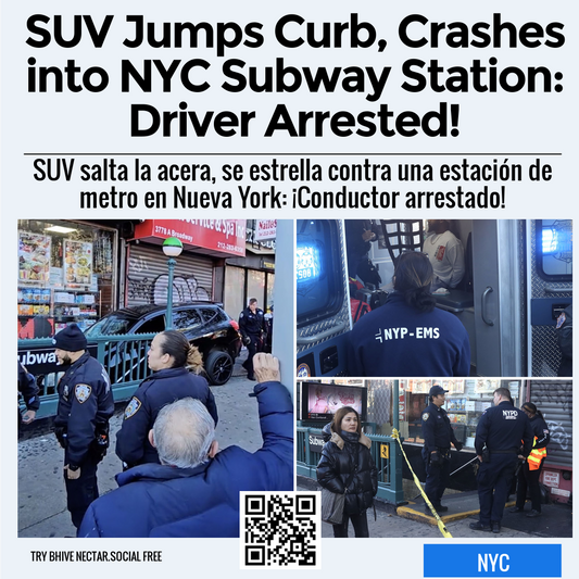 SUV Jumps Curb, Crashes into NYC Subway Station: Driver Arrested!