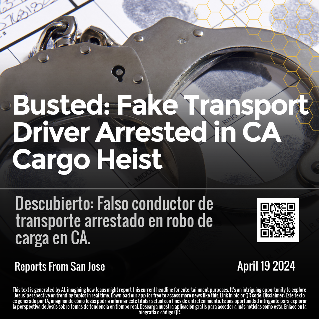 Busted: Fake Transport Driver Arrested in CA Cargo Heist