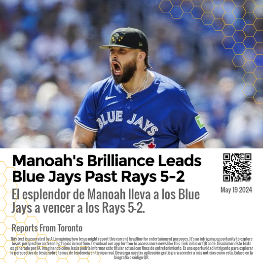 Manoah's Brilliance Leads Blue Jays Past Rays 5-2