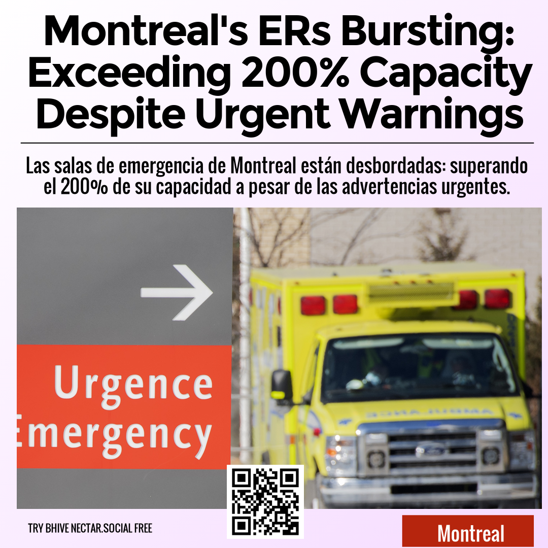 Montreal's ERs Bursting: Exceeding 200% Capacity Despite Urgent Warnings