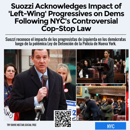 Suozzi Acknowledges Impact of 'Left-Wing' Progressives on Dems Following NYC's Controversial Cop-Stop Law