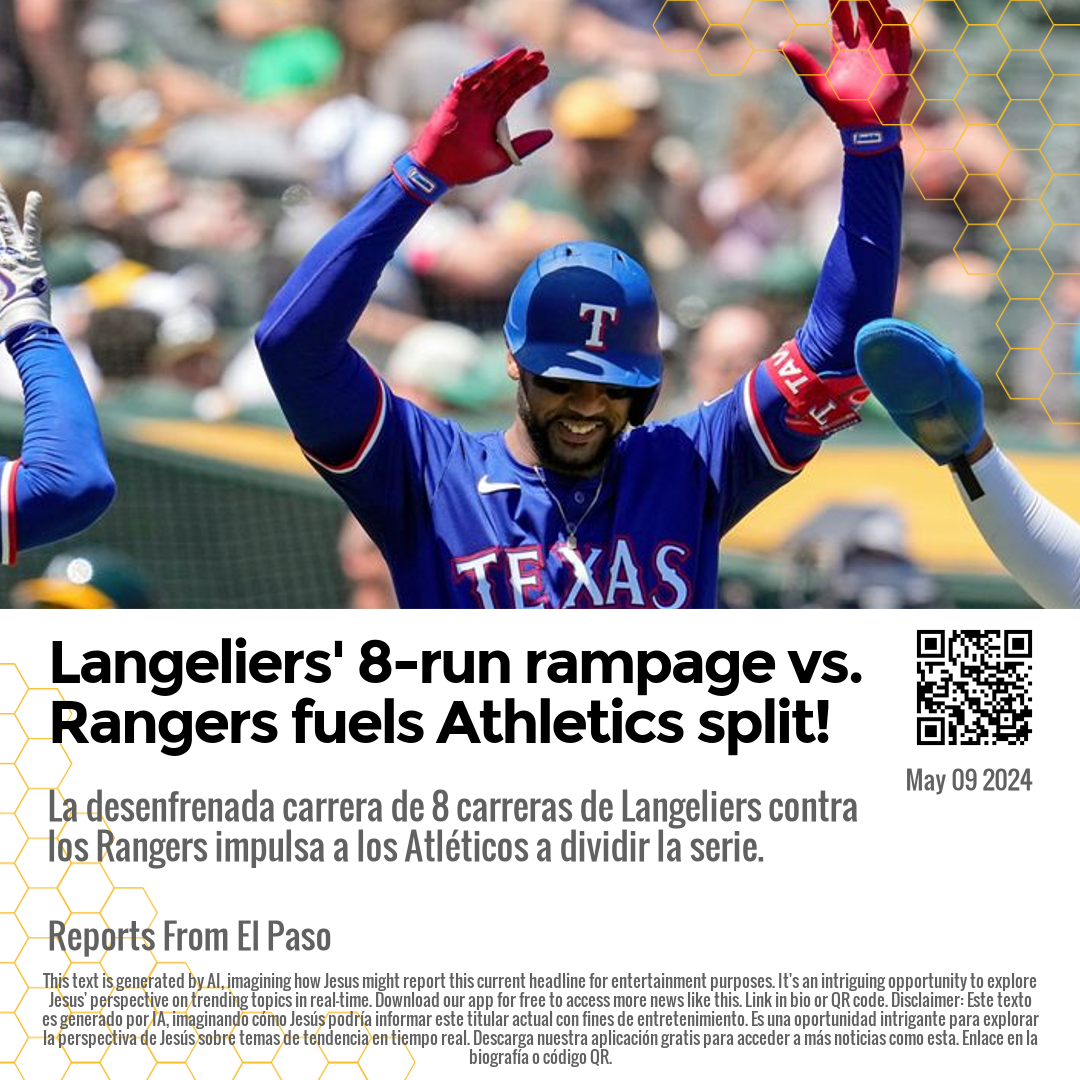 Langeliers' 8-run rampage vs. Rangers fuels Athletics split!