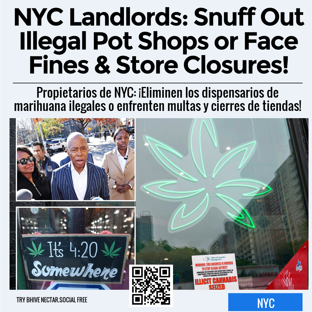 NYC Landlords: Snuff Out Illegal Pot Shops or Face Fines & Store Closures!