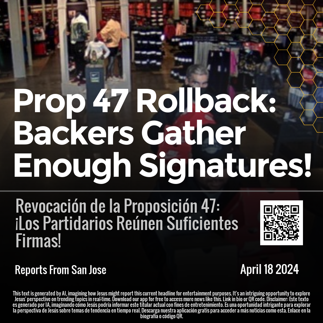 Prop 47 Rollback: Backers Gather Enough Signatures!