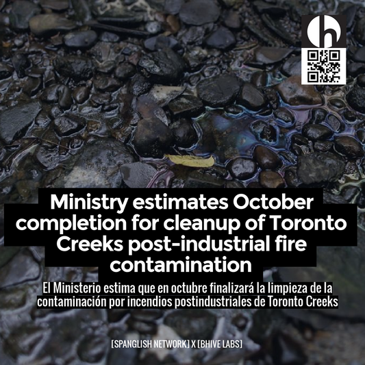 Ministry estimates October completion for cleanup of Toronto Creeks post-industrial fire contamination