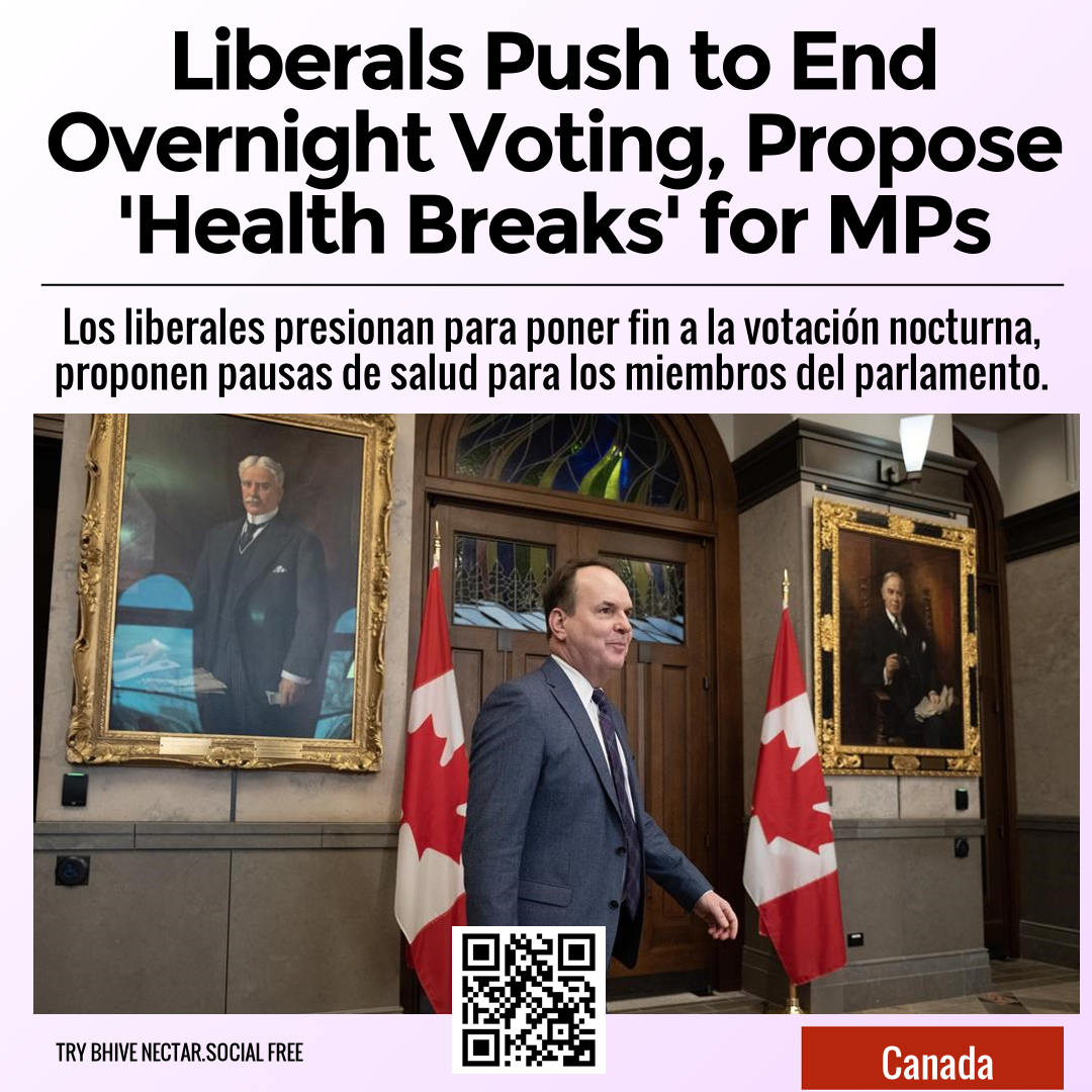 Liberals Push to End Overnight Voting, Propose 'Health Breaks' for MPs