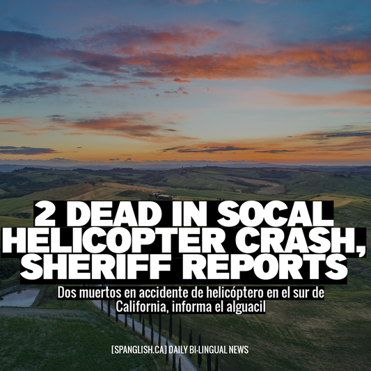 2 Dead in SoCal Helicopter Crash, Sheriff Reports