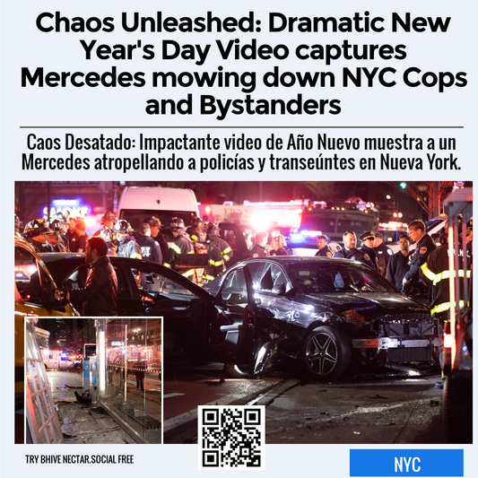 Chaos Unleashed: Dramatic New Year's Day Video captures Mercedes mowing down NYC Cops and Bystanders