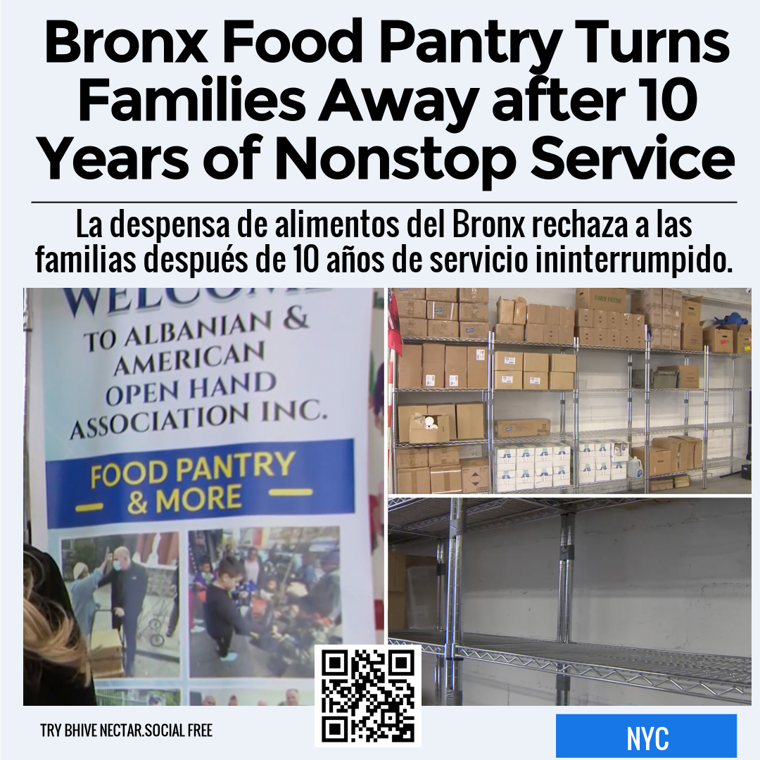 Bronx Food Pantry Turns Families Away after 10 Years of Nonstop Service