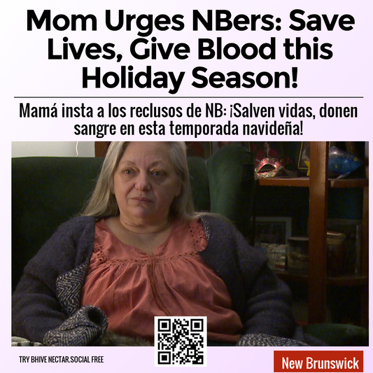 Mom Urges NBers: Save Lives, Give Blood this Holiday Season!