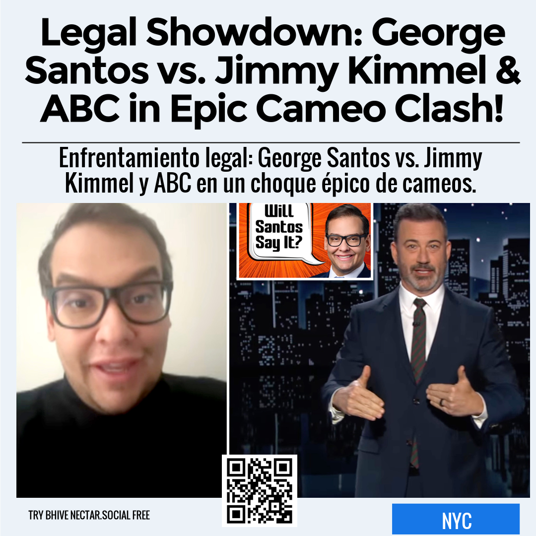 Legal Showdown: George Santos vs. Jimmy Kimmel & ABC in Epic Cameo Clash!