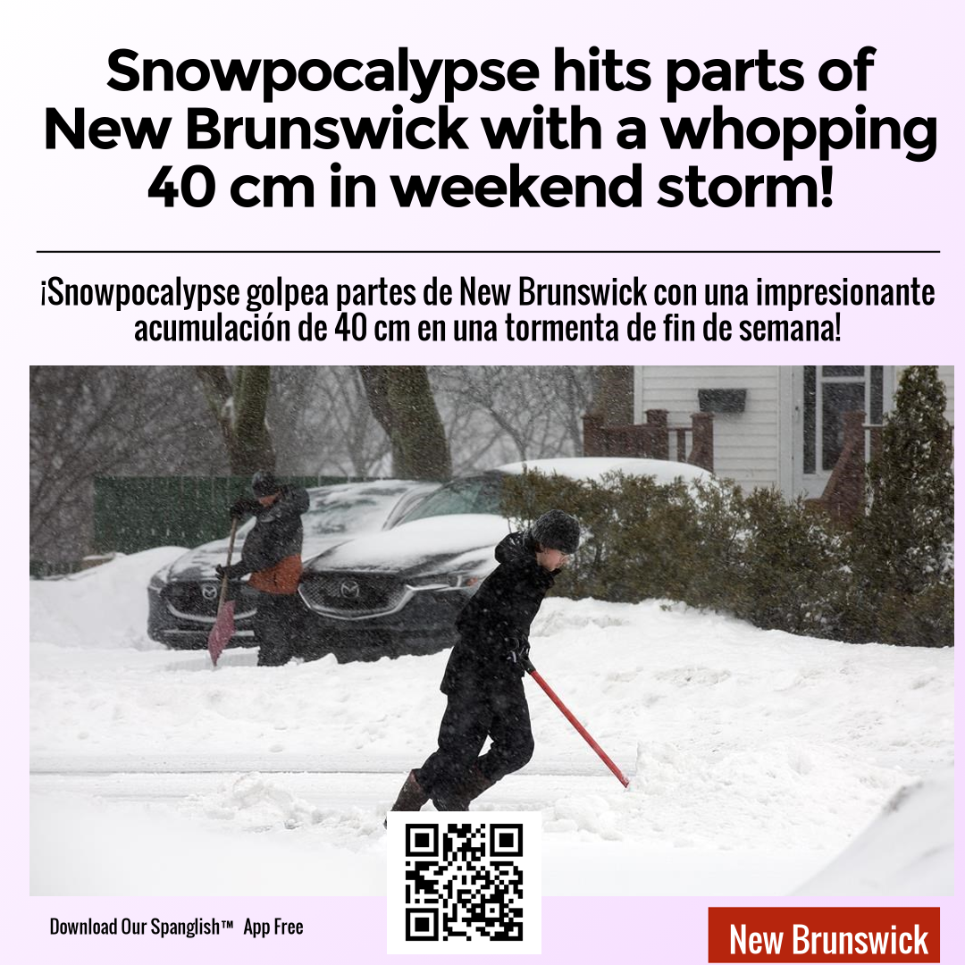 Snowpocalypse hits parts of New Brunswick with a whopping 40 cm in weekend storm!