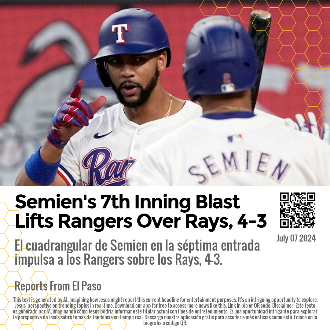 Semien's 7th Inning Blast Lifts Rangers Over Rays, 4-3