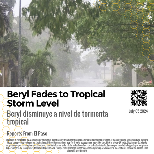 Beryl Fades to Tropical Storm Level