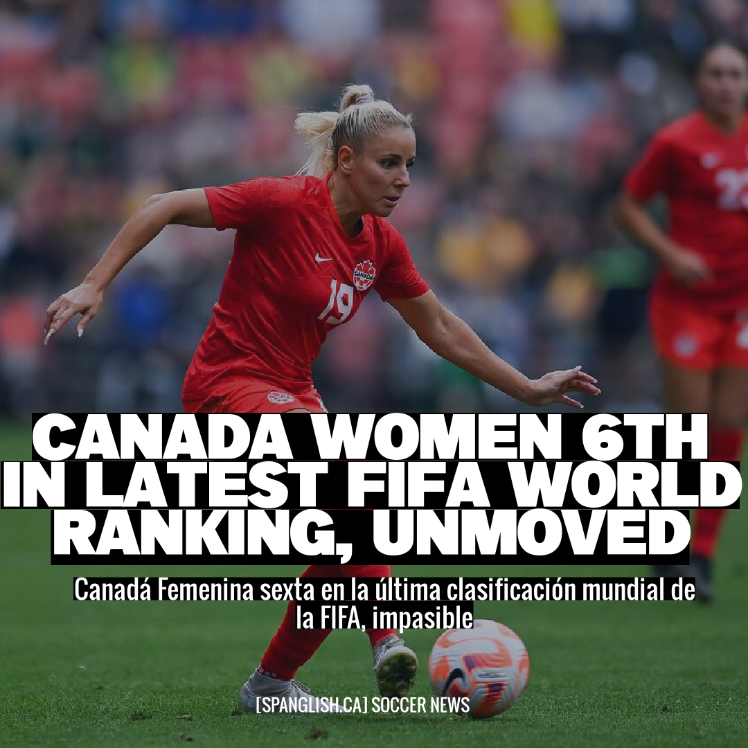 Canada Women 6th in Latest FIFA World Ranking, Unmoved