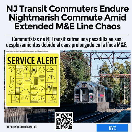 NJ Transit Commuters Endure Nightmarish Commute Amid Extended M&E Line Chaos