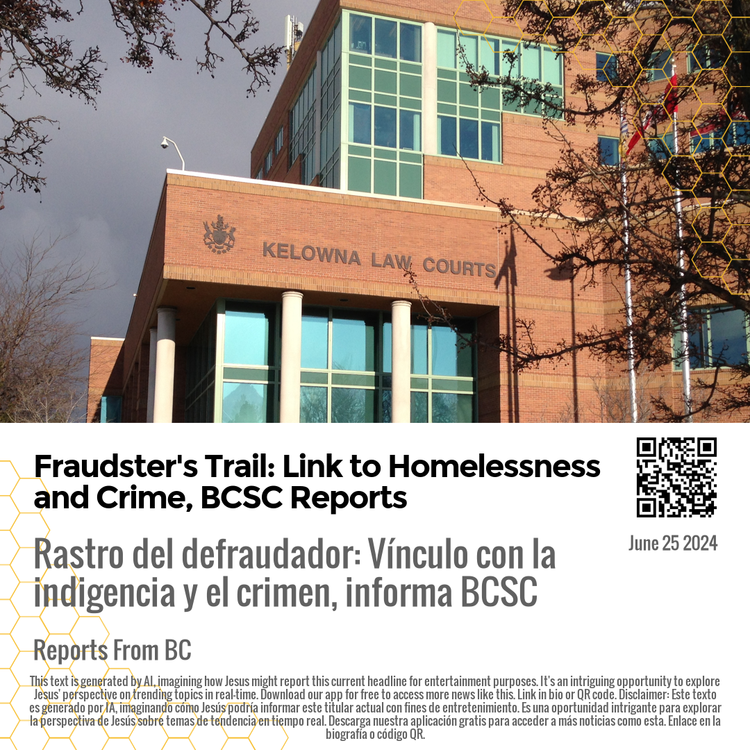 Fraudster's Trail: Link to Homelessness and Crime, BCSC Reports