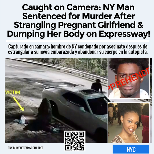 Caught on Camera: NY Man Sentenced for Murder After Strangling Pregnant Girlfriend & Dumping Her Body on Expressway!